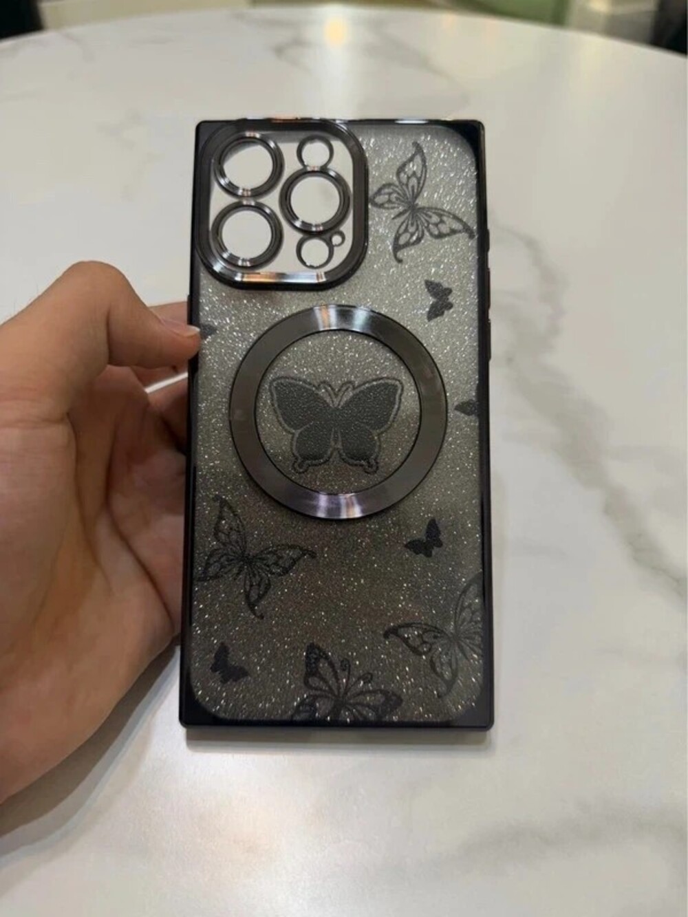 iPhone 15 Pro Max Case - Luxury Butterfly Magnetic Case